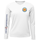 Saltwater Born Shirts XS / WHITE Siesta Key Steamed Crab Women's Long Sleeve UPF 50+ Dry-Fit Shirt