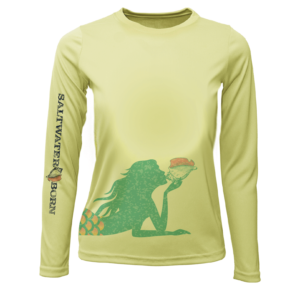 SALTWATER BORN Shirts XXS / CANARY Mermaid Wrap Long Sleeve UPF 50+ Dry-Fit Shirt