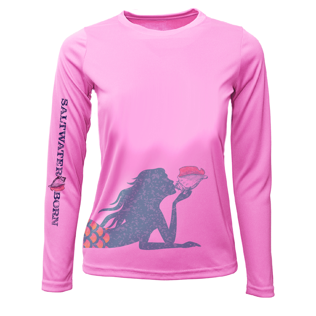 SALTWATER BORN Shirts XXS / PINK Mermaid Wrap Long Sleeve UPF 50+ Dry-Fit Shirt
