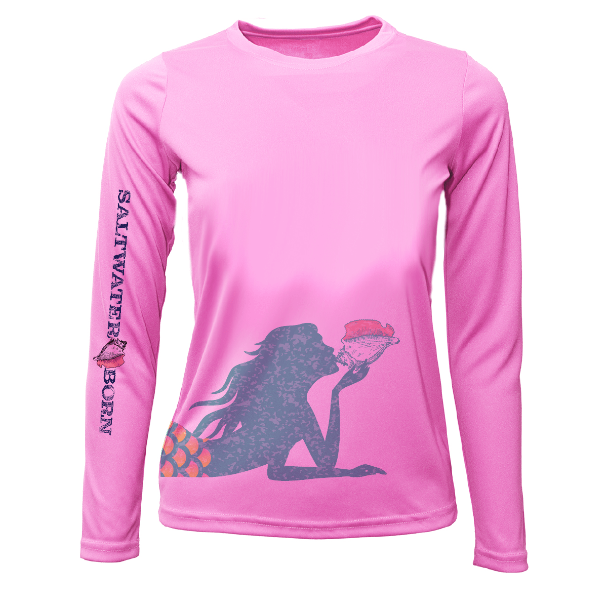 SALTWATER BORN Shirts XXS / PINK Mermaid Wrap Long Sleeve UPF 50+ Dry-Fit Shirt