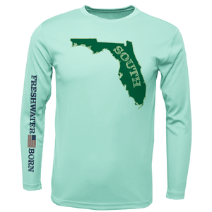 Saltwater Born Shirts YOUTH XS / SEAFOAM USF Green and Gold Freshwater Born Boy's Long Sleeve UPF 50+ Dry-Fit Shirt