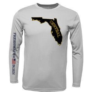 Saltwater Born Shirts YOUTH XS / SILVER UCF Black and Gold Freshwater Born Girl's Long Sleeve UPF 50+ Dry-Fit Shirt