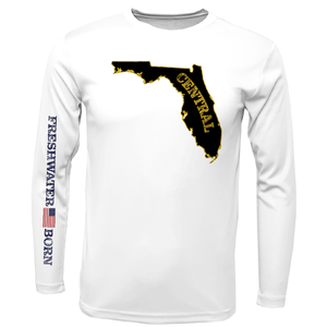Saltwater Born Shirts YOUTH XS / WHITE UCF Black and Gold Freshwater Born Girl's Long Sleeve UPF 50+ Dry-Fit Shirt