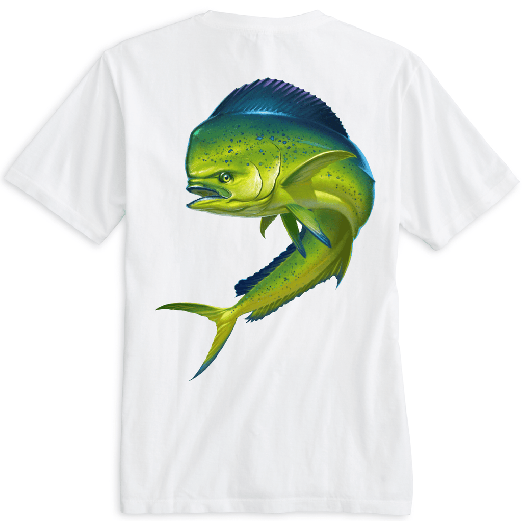 Saltwater Born Soft Tees Key West, FL Action Mahi