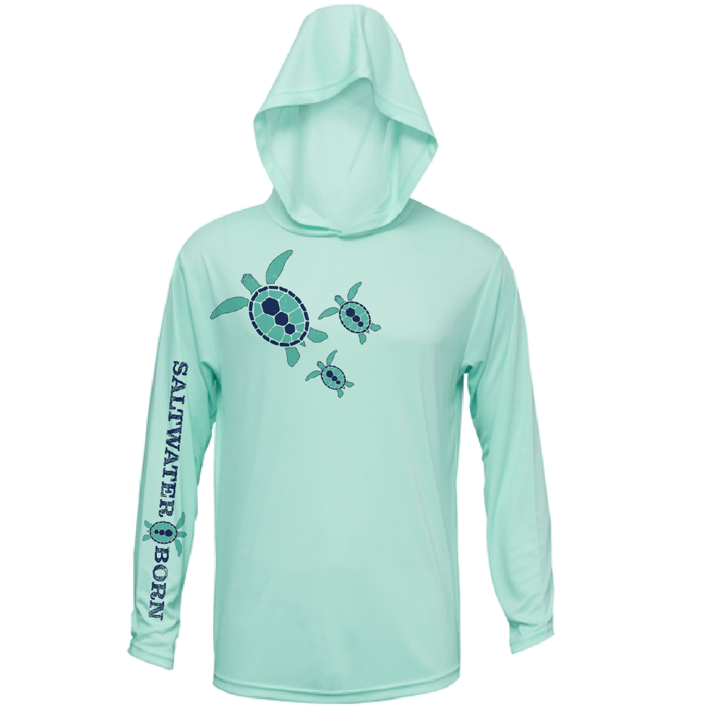 Saltwater Born UPF 50+ Hoodies Baby Turtles Long Sleeve UPF 50+ Dry-Fit Hoodie