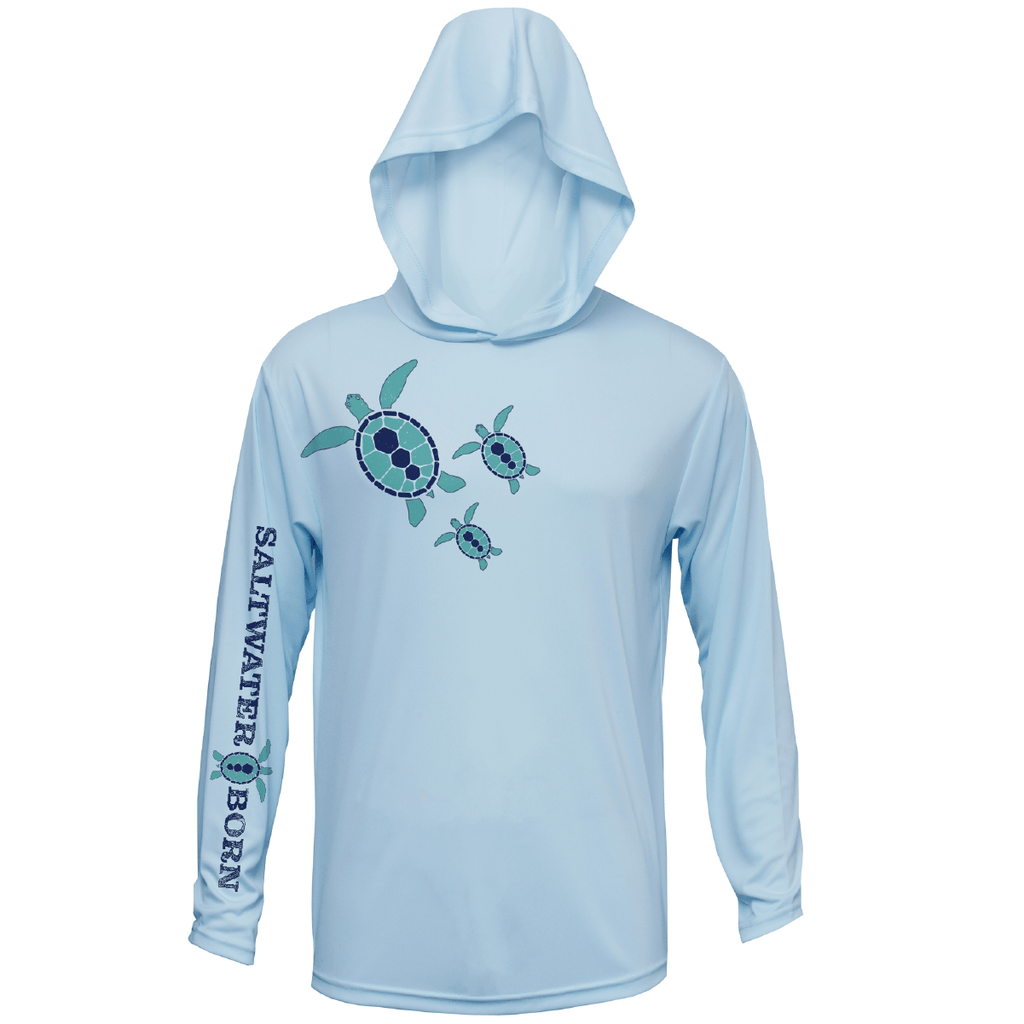 Saltwater Born UPF 50+ Hoodies Baby Turtles Long Sleeve UPF 50+ Dry-Fit Hoodie
