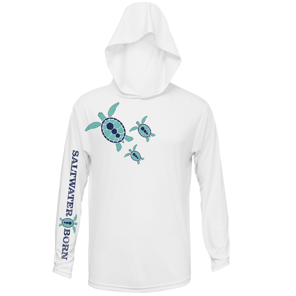 Saltwater Born UPF 50+ Hoodies Baby Turtles Long Sleeve UPF 50+ Dry-Fit Hoodie