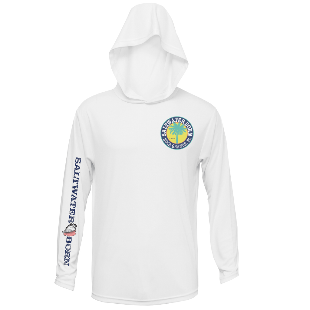 Saltwater Born UPF 50+ Hoodies Boca Grande, FL Action Tarpon Long Sleeve UPF 50+ Dry-Fit Hoodie