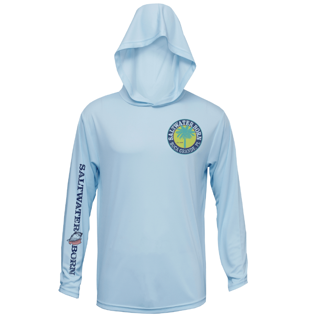 Saltwater Born UPF 50+ Hoodies Boca Grande, FL Action Tarpon Long Sleeve UPF 50+ Dry-Fit Hoodie
