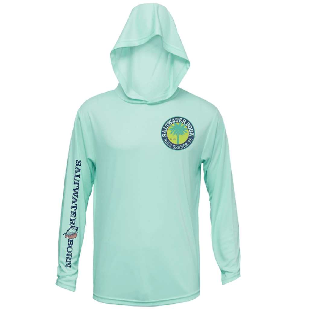 Saltwater Born UPF 50+ Hoodies Boca Grande, FL Action Tarpon Long Sleeve UPF 50+ Dry-Fit Hoodie