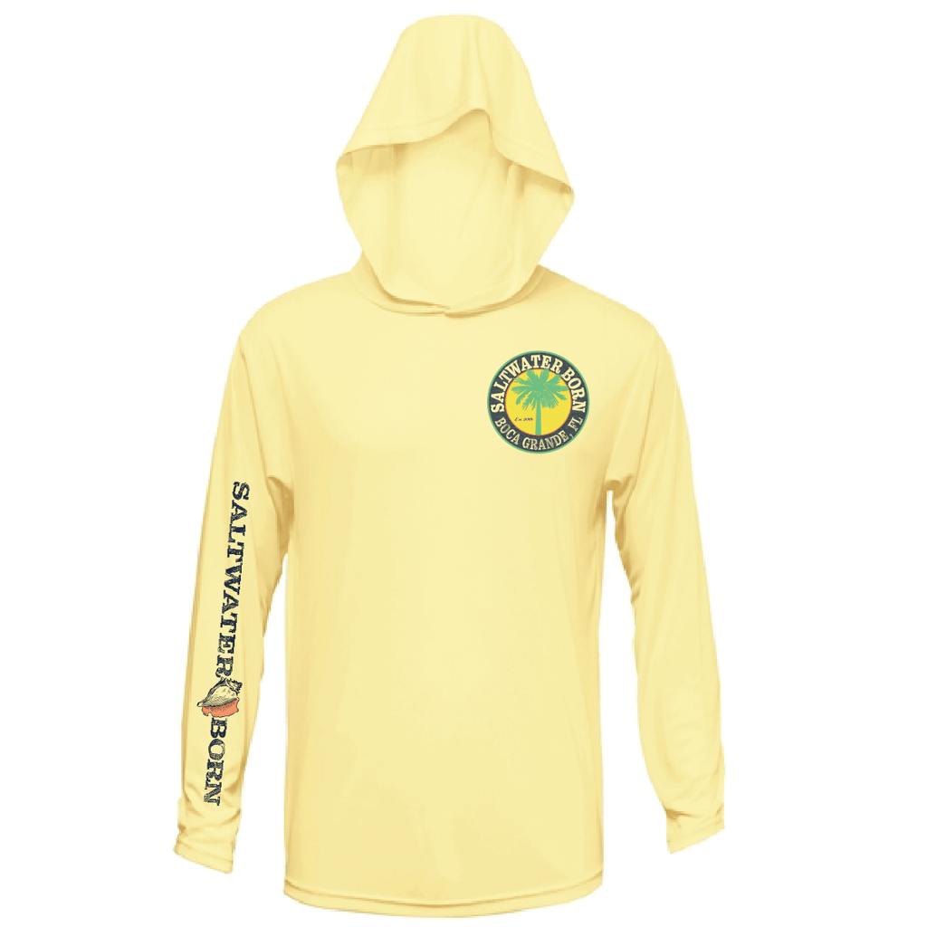 Saltwater Born UPF 50+ Hoodies Boca Grande, FL Action Tarpon Long Sleeve UPF 50+ Dry-Fit Hoodie