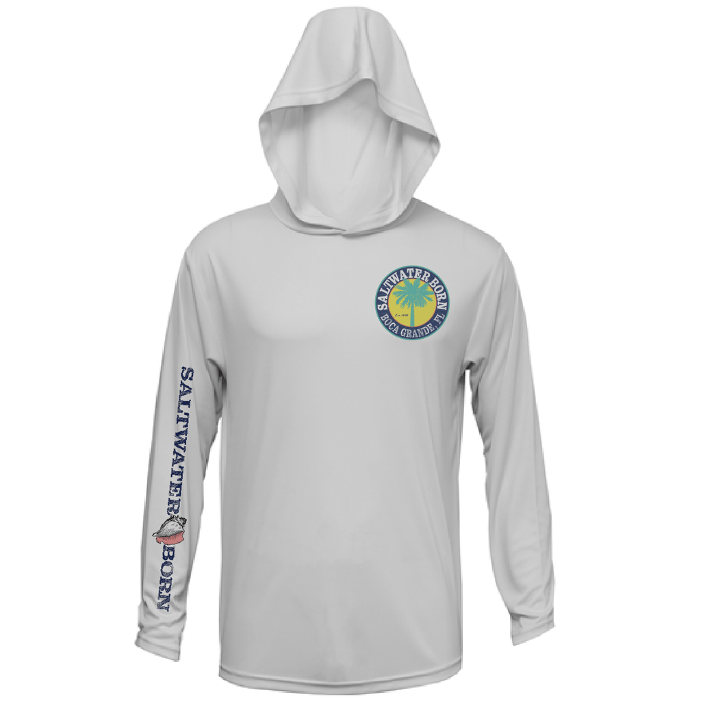 Saltwater Born UPF 50+ Hoodies Boca Grande, FL Action Tarpon Long Sleeve UPF 50+ Dry-Fit Hoodie