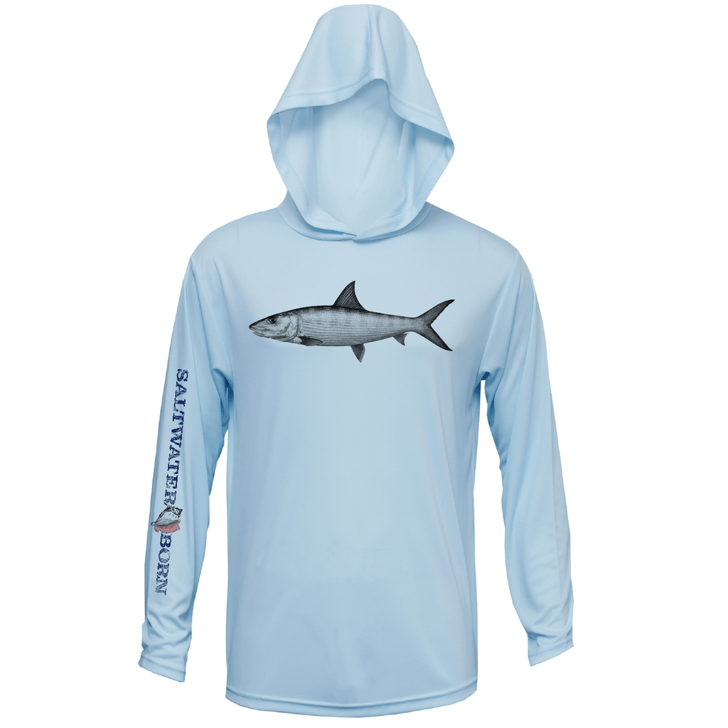 Saltwater Born UPF 50+ Hoodies Bonefish Long Sleeve UPF 50+ Dry-Fit Hoodie