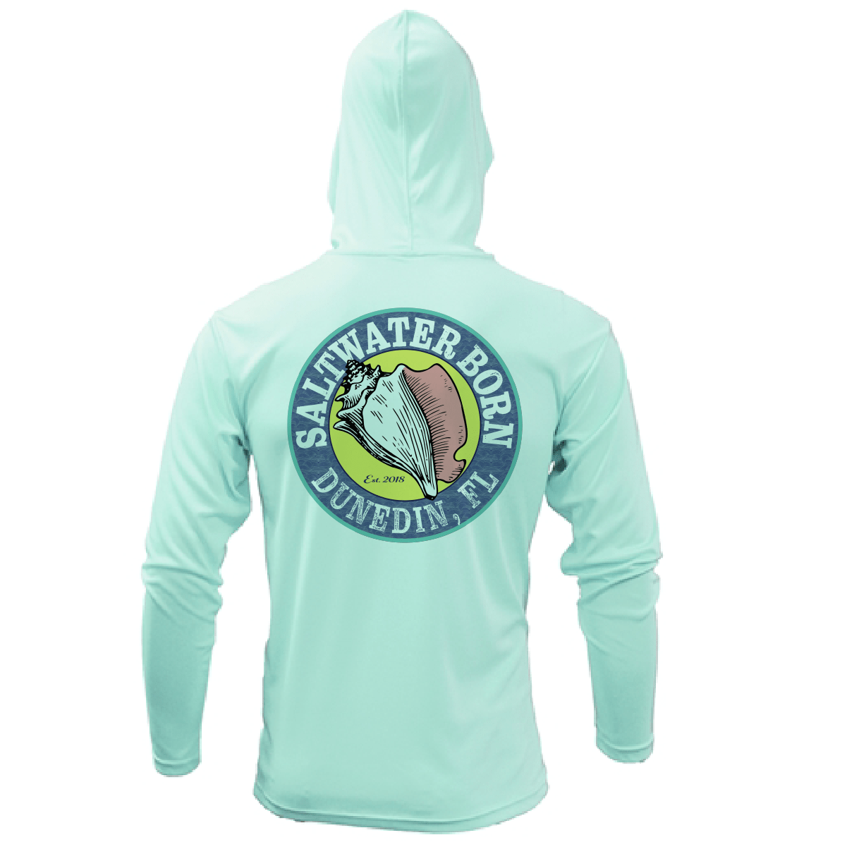 Saltwater Born UPF 50+ Hoodies Dunedin, FL State of Florida Long Sleeve UPF 50+ Dry-Fit Hoodie