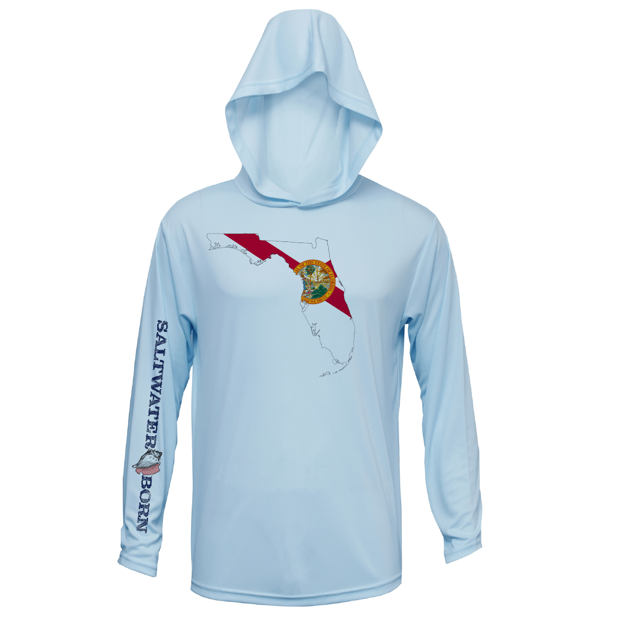 Saltwater Born UPF 50+ Hoodies Dunedin, FL State of Florida Long Sleeve UPF 50+ Dry-Fit Hoodie