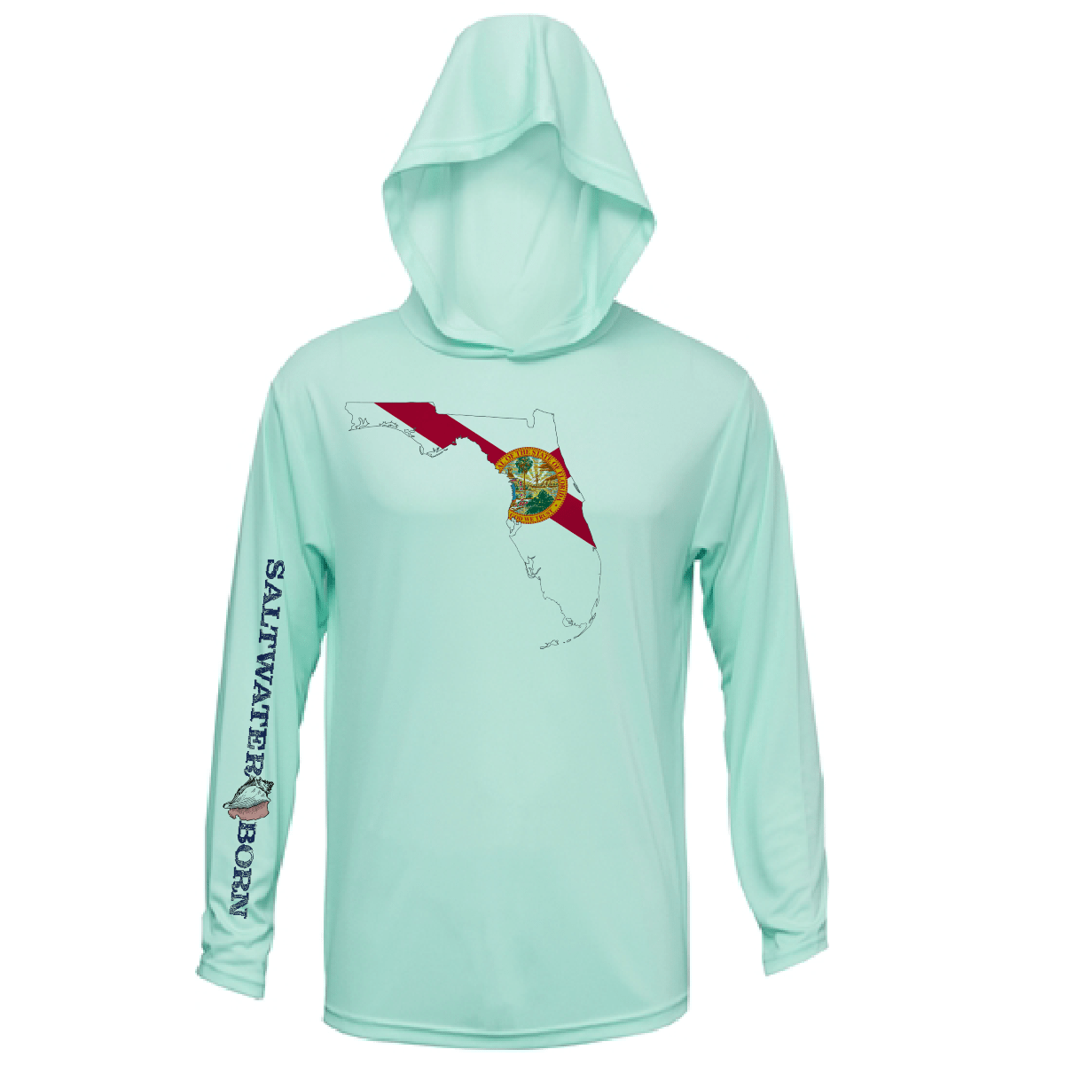Saltwater Born UPF 50+ Hoodies Dunedin, FL State of Florida Long Sleeve UPF 50+ Dry-Fit Hoodie