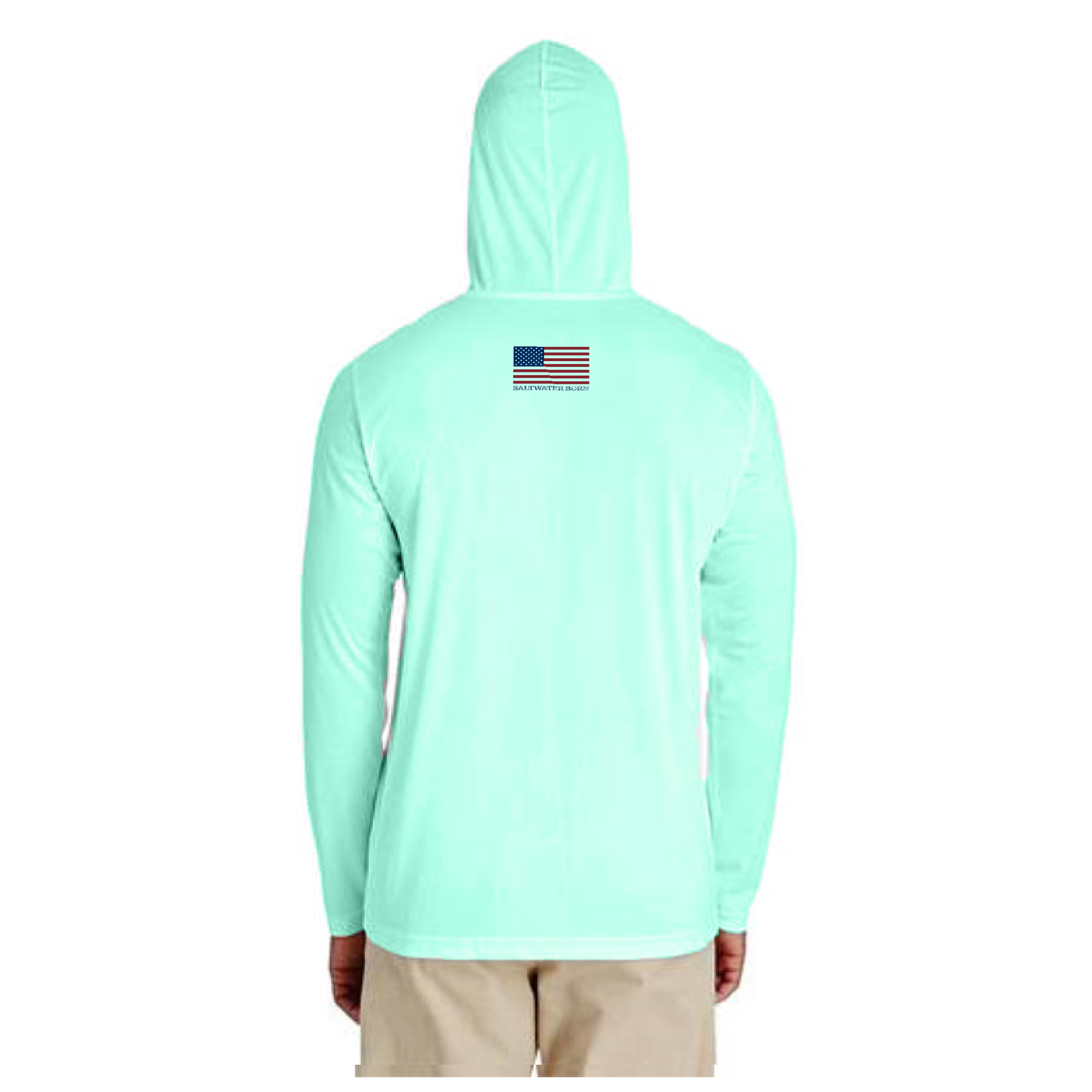 Saltwater Born UPF 50+ Hoodies Florida Diver Long Sleeve UPF 50+ Dry-Fit Hoodie