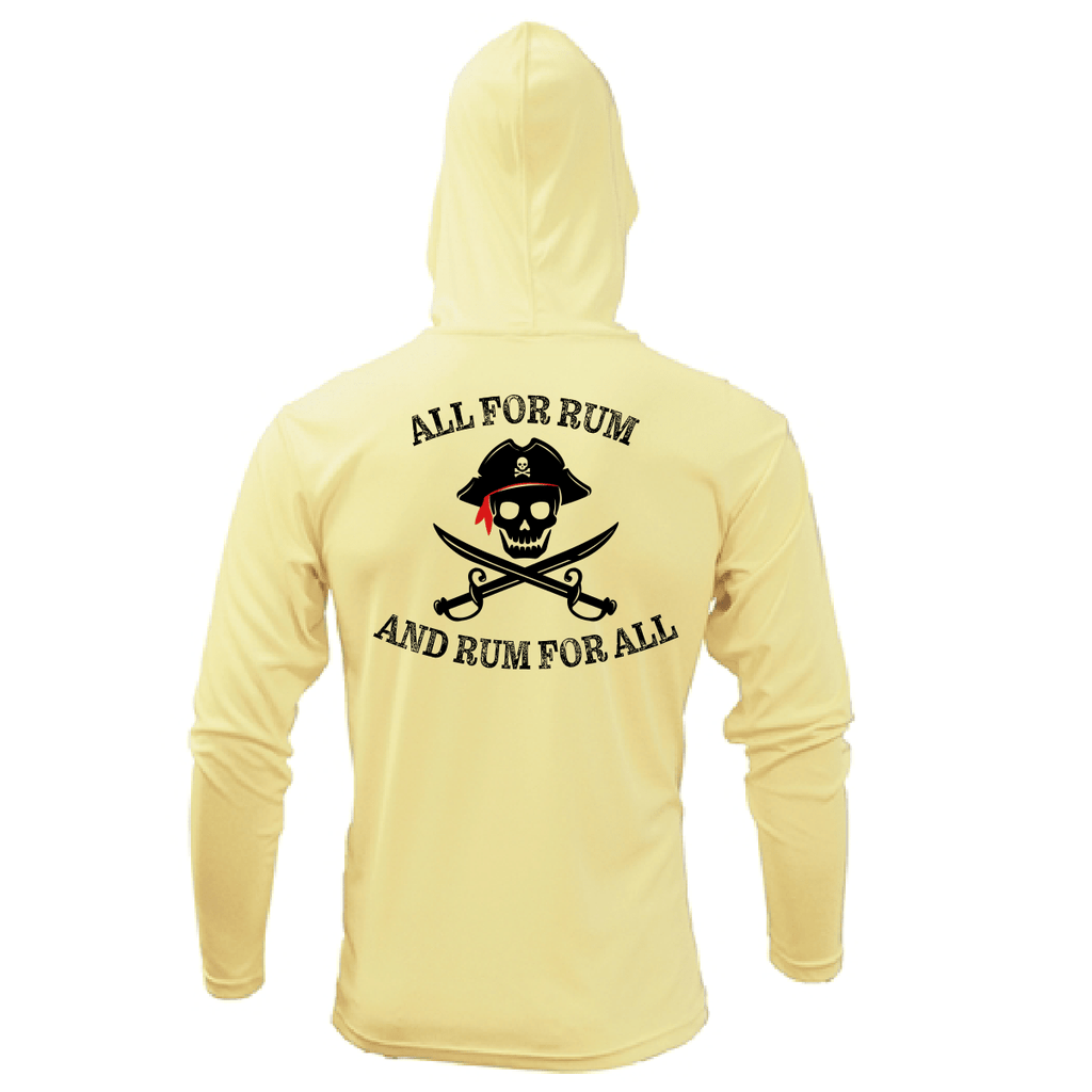 Saltwater Born UPF 50+ Hoodies Florida Freshwater Born "All For Rum and Rum For All" Men's Long Sleeve UPF 50+ Dry-Fit Hoodie