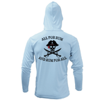 Saltwater Born UPF 50+ Hoodies Florida Freshwater Born "All For Rum and Rum For All" Men's Long Sleeve UPF 50+ Dry-Fit Hoodie