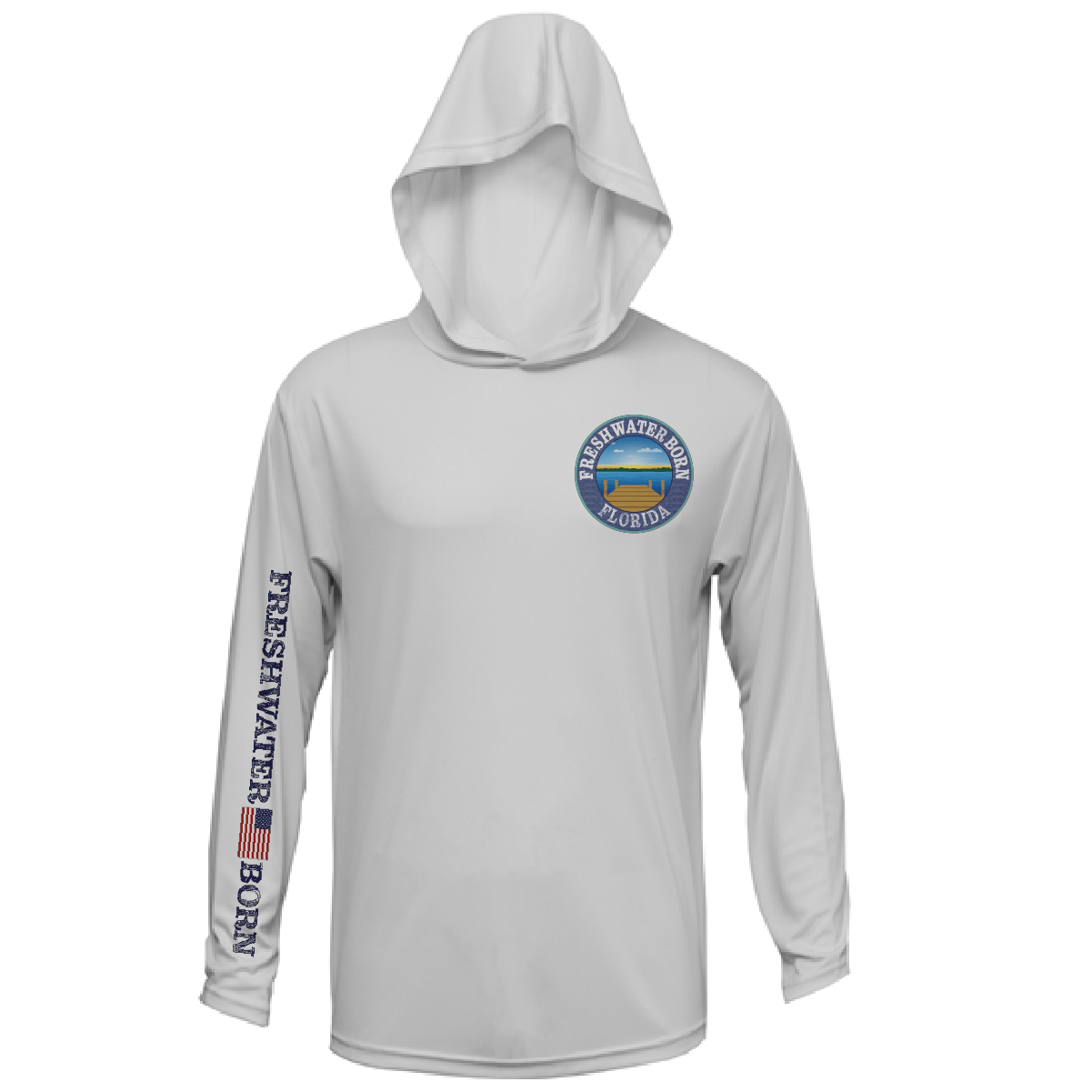 Saltwater Born UPF 50+ Hoodies Florida Freshwater Born "All For Rum and Rum For All" Men's Long Sleeve UPF 50+ Dry-Fit Hoodie