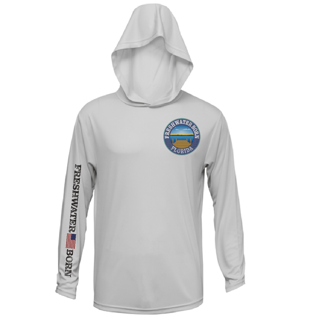 Saltwater Born UPF 50+ Hoodies Florida Freshwater Born "Surrender The Booty" Men's Long Sleeve UPF 50+ Dry-Fit Hoodie