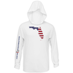 Saltwater Born UPF 50+ Hoodies Florida USA Boys and Girls Long Sleeve UPF 50+ Dry-Fit Hoody