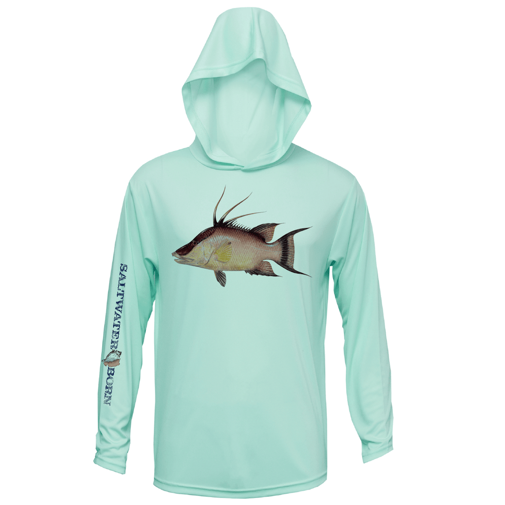 Saltwater Born UPF 50+ Hoodies Hogfish Boys Long Sleeve UPF 50+ Dry-Fit Hoody