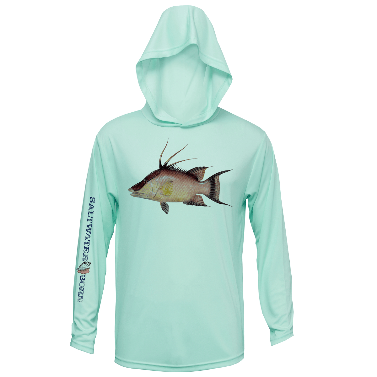 Saltwater Born UPF 50+ Hoodies Hogfish Boys Long Sleeve UPF 50+ Dry-Fit Hoody