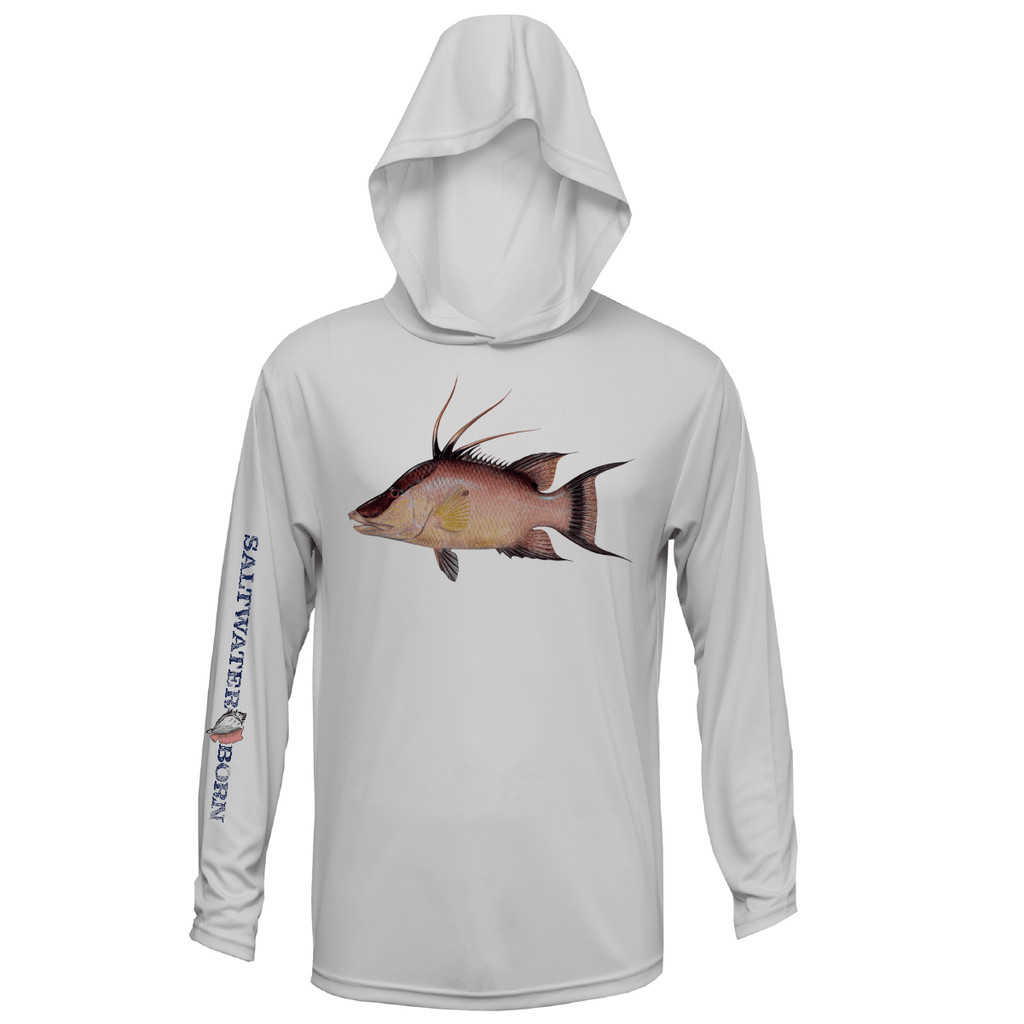 Saltwater Born UPF 50+ Hoodies Hogfish Boys Long Sleeve UPF 50+ Dry-Fit Hoody