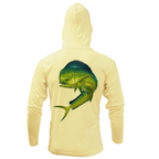 Saltwater Born UPF 50+ Hoodies Key West, FL Action Mahi Long Sleeve UPF 50+ Dry-Fit Hoodie