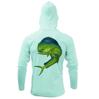 Saltwater Born UPF 50+ Hoodies Key West, FL Action Mahi Long Sleeve UPF 50+ Dry-Fit Hoodie