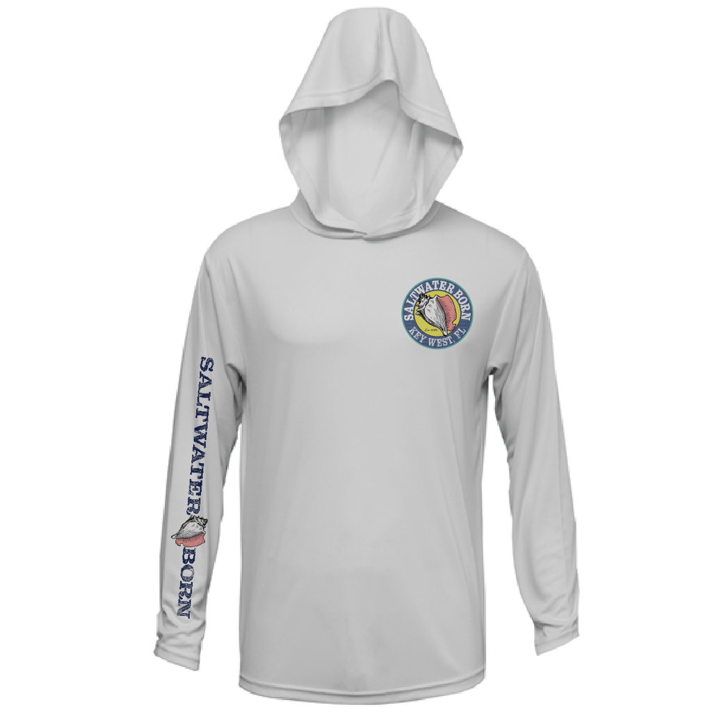 Saltwater Born UPF 50+ Hoodies Key West, FL Action Mahi Long Sleeve UPF 50+ Dry-Fit Hoodie