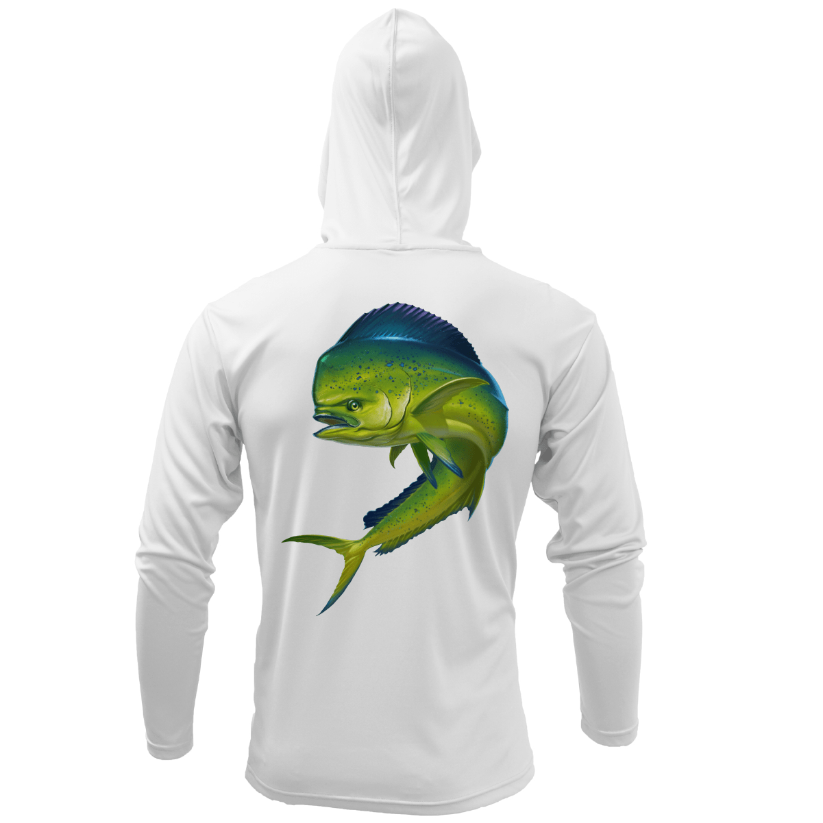Saltwater Born UPF 50+ Hoodies Key West, FL Action Mahi Long Sleeve UPF 50+ Dry-Fit Hoodie