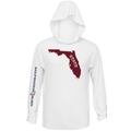 Saltwater Born UPF 50+ Hoodies M / WHITE Garnet and Gold Long Sleeve UPF 50+ Dry-Fit Hoodie