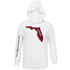 Saltwater Born UPF 50+ Hoodies M / WHITE Garnet and Gold Long Sleeve UPF 50+ Dry-Fit Hoodie