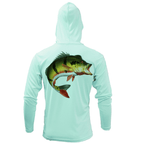 Saltwater Born UPF 50+ Hoodies Miami, FL Freshwater Born Peacock Bass Men's Long Sleeve UPF 50+ Dry-Fit Hoodie