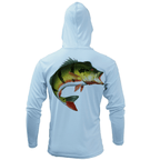 Saltwater Born UPF 50+ Hoodies Miami, FL Freshwater Born Peacock Bass Men's Long Sleeve UPF 50+ Dry-Fit Hoodie