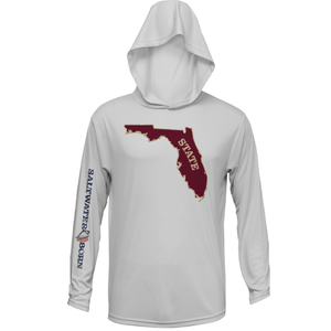 Saltwater Born UPF 50+ Hoodies S / SILVER Garnet and Gold Long Sleeve UPF 50+ Dry-Fit Hoodie