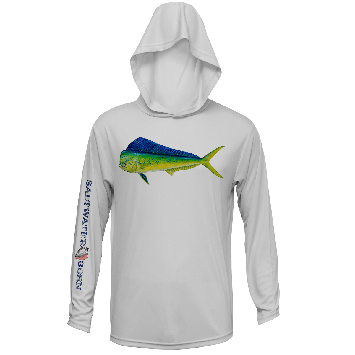 Saltwater Born UPF 50+ Hoodies S / SILVER Mahi Long Sleeve UPF 50+ Dry-Fit Hoodie