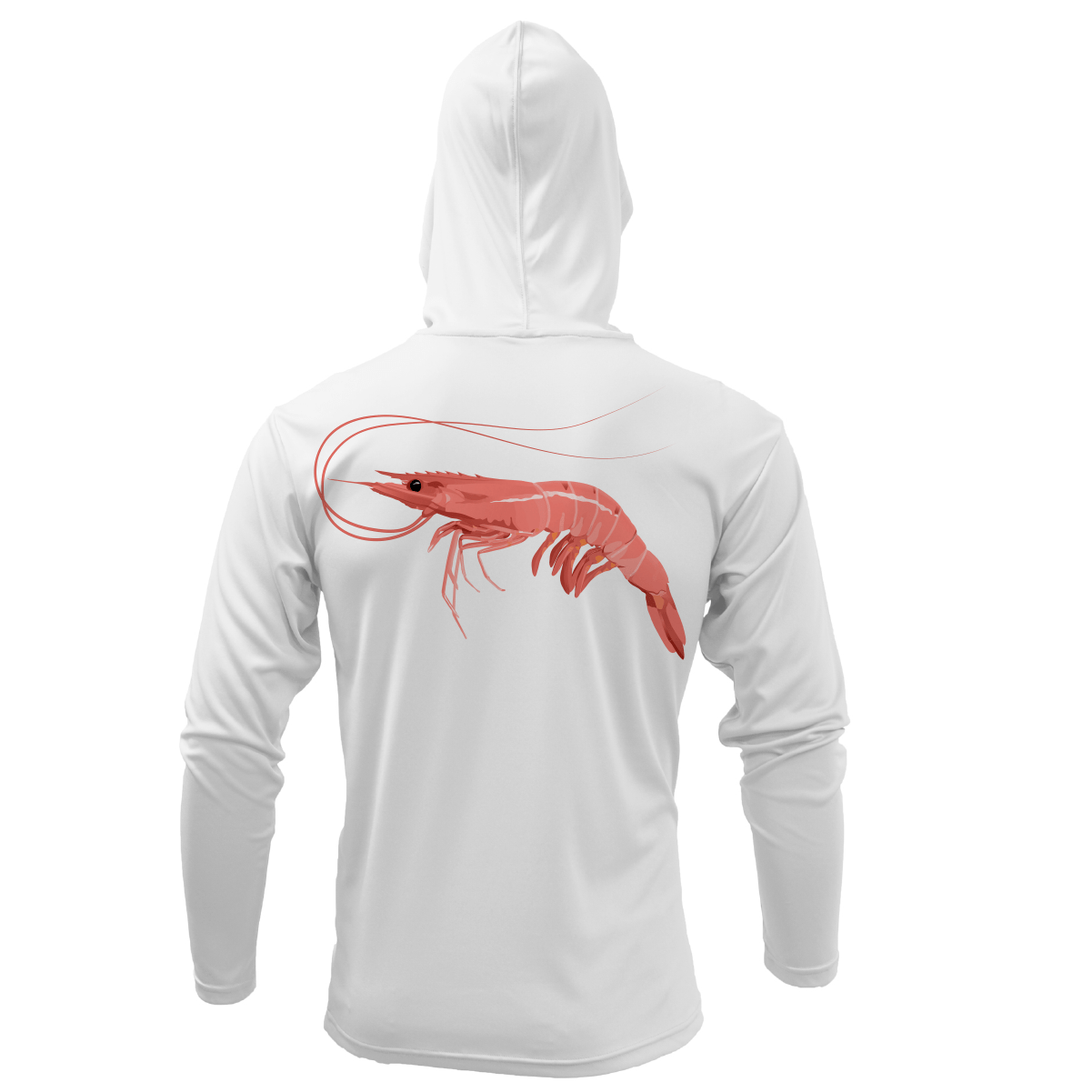 Saltwater Born UPF 50+ Hoodies S / WHITE Key West, FL Jumbo Shrimp Long Sleeve UPF 50+ Dry-Fit Hoodie