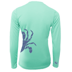 Saltwater Born UPF 50+ Long Sleeve Blue Crab Wrap Women's Long Sleeve UPF 50+ Dry-Fit Shirt