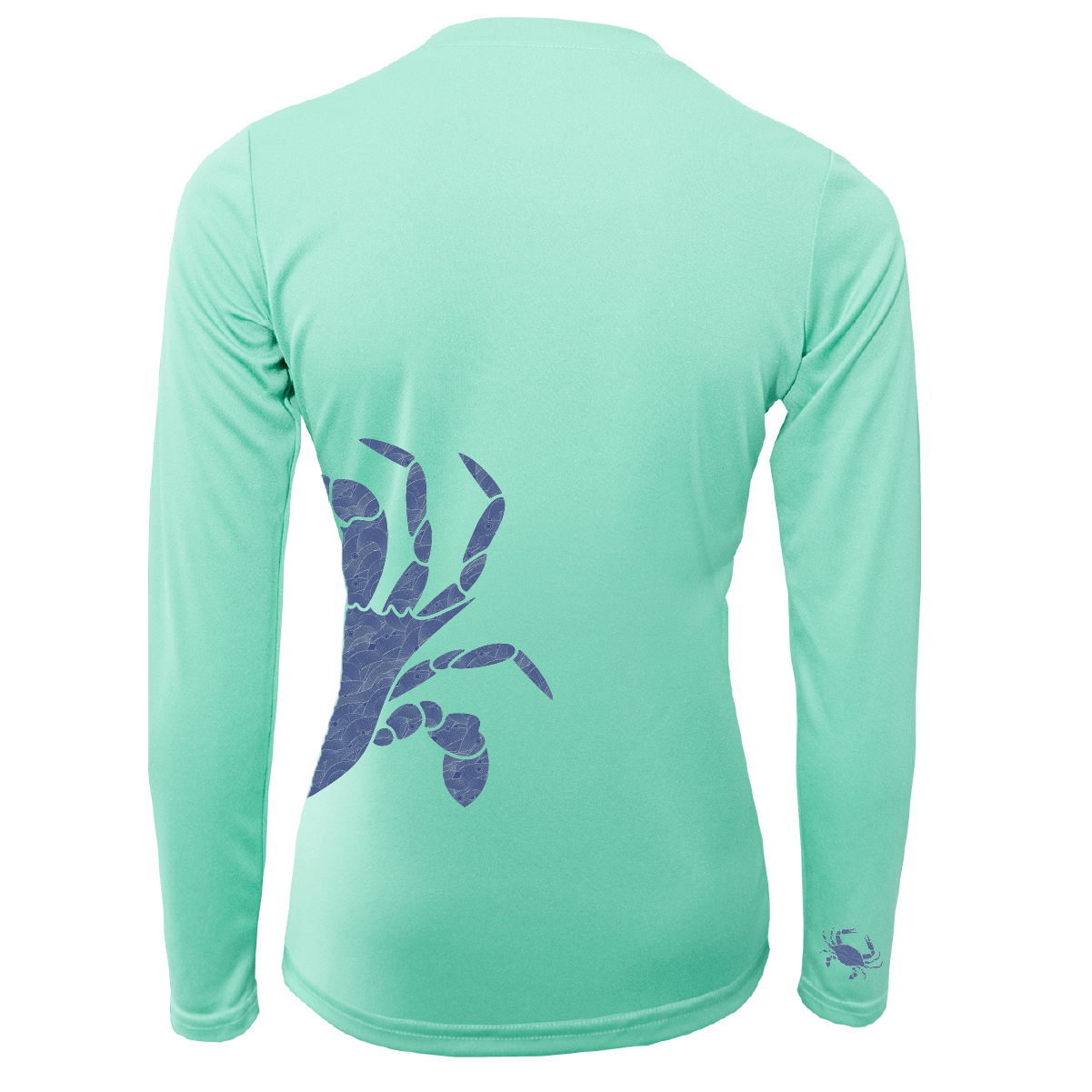 Saltwater Born UPF 50+ Long Sleeve Blue Crab Wrap Women's Long Sleeve UPF 50+ Dry-Fit Shirt