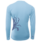 Saltwater Born UPF 50+ Long Sleeve Blue Crab Wrap Women's Long Sleeve UPF 50+ Dry-Fit Shirt