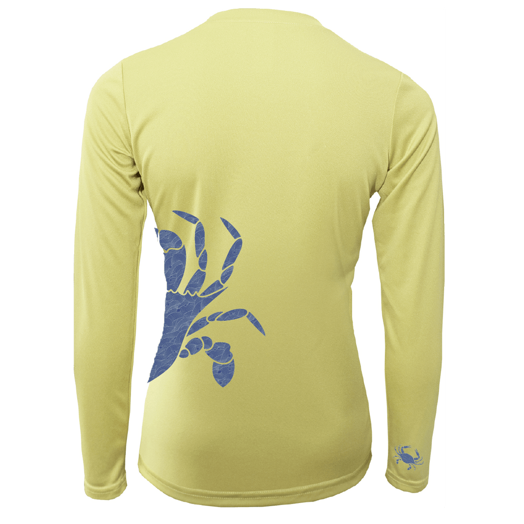 Saltwater Born UPF 50+ Long Sleeve Blue Crab Wrap Women's Long Sleeve UPF 50+ Dry-Fit Shirt