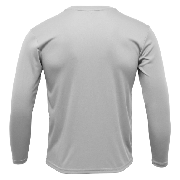 Clean Grouper Long Sleeve UPF 50+ Dry-Fit Shirt in Silver | Size Large