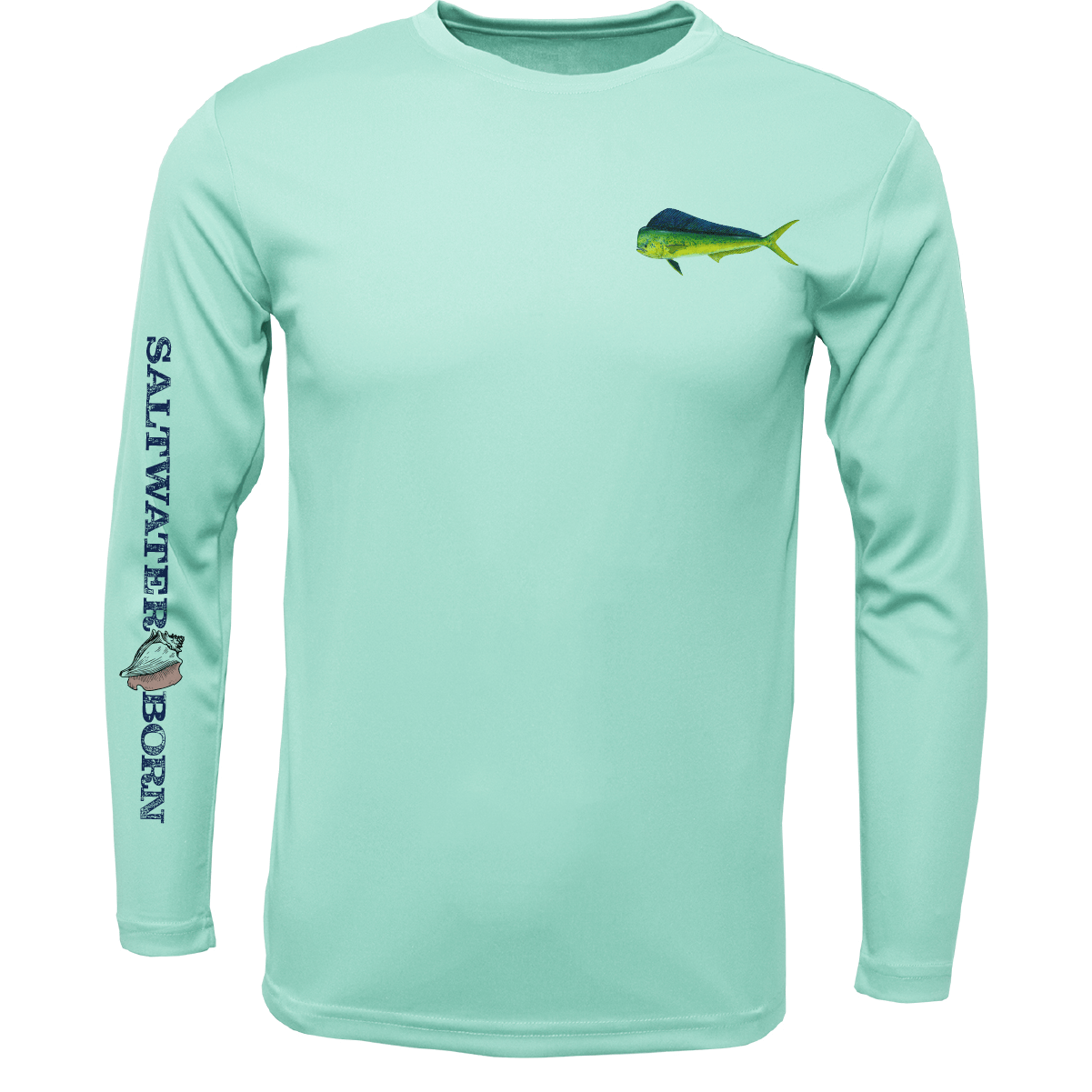 Saltwater Born UPF 50+ Long Sleeve Clean Mahi Long Sleeve UPF 50+ Dry-Fit Shirt