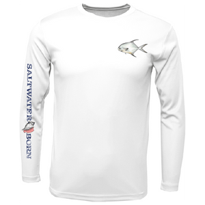 Saltwater Born UPF 50+ Long Sleeve Clean Permit Long Sleeve UPF 50+ Dry-Fit Shirt