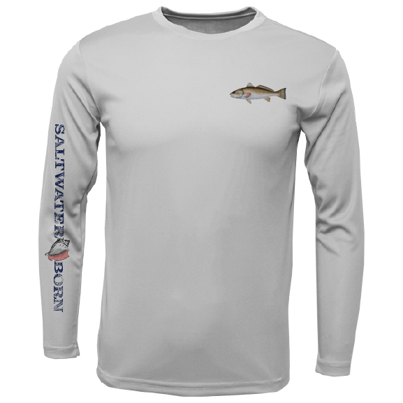 Saltwater Born UPF 50+ Long Sleeve Clean Redfish Long Sleeve UPF 50+ Dry-Fit Shirt