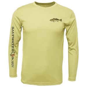 Saltwater Born UPF 50+ Long Sleeve Clean Redfish Long Sleeve UPF 50+ Dry-Fit Shirt