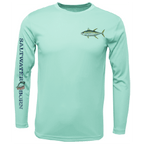 Saltwater Born UPF 50+ Long Sleeve Clean Tuna Long Sleeve UPF 50+ Dry-Fit Shirt